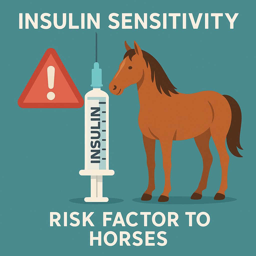 a graphic representing how some horses have issues with processing insulin